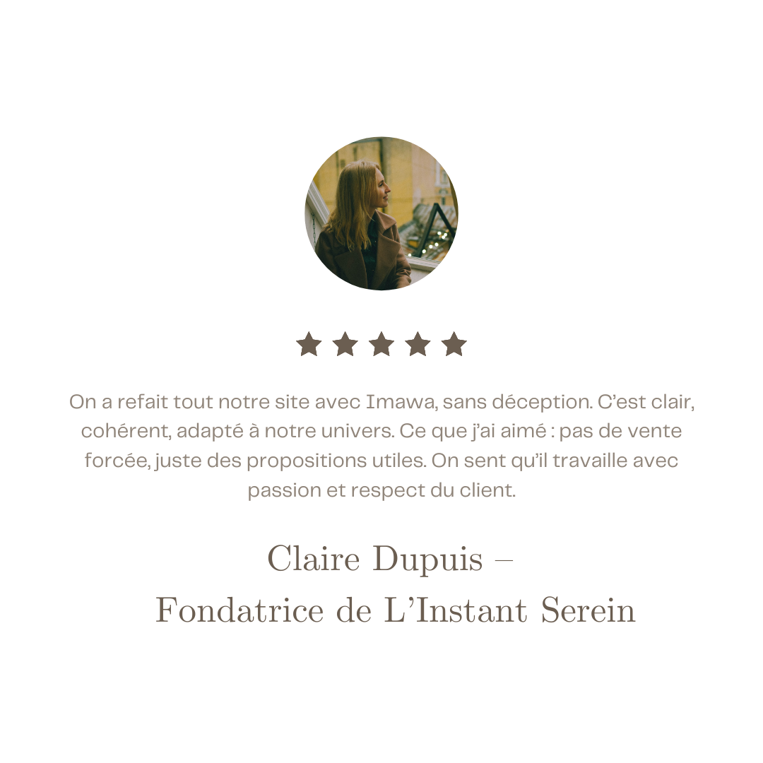 Je voulais juste un site pro pour présenter mes services, sans trucs inutiles. Thibault a exactement compris ce que je cherchais. Réactif, honnête, et super efficace